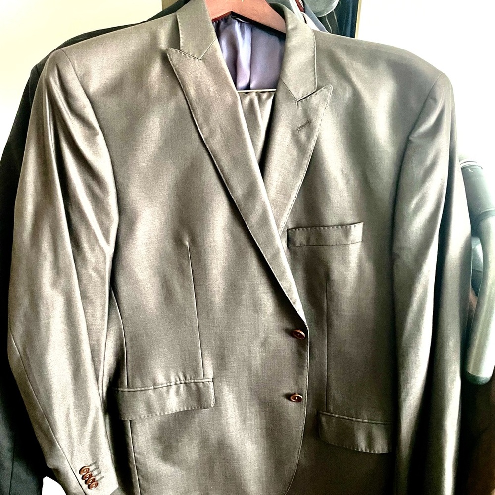 Elegant Grey Shark Skin Suit